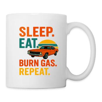 Sleep Eat Burn Gas Repeat  - Mug - white - Right
