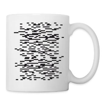 Glitch Stripe Abstrakte Nacht - Tasse - Weiß - Rechts
