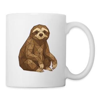 Paresseux géométrique Low-Poly - Mug blanc - blanc - Droite