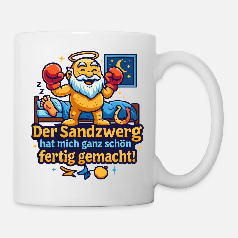 Der Sandzwerg schlägt zu ! - Tasse - Weiß