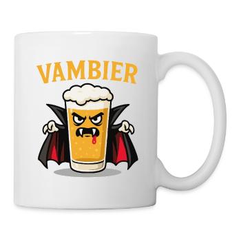 Vambier Vampire Bière Jeu de mots Halloween - Mug blanc - blanc - Droite