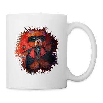 ours en peluche Halloween Dracula Redfur masque héros - Mug blanc - blanc - Droite