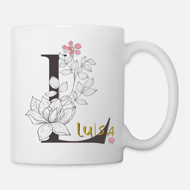Buchstabe L  Luisa - Tasse - Weiß