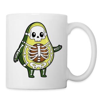 Drôle d’Halloween Avocat Squelette Dessin Animé Os - Mug blanc - blanc - Droite