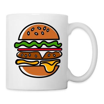 Colorful Hamburg silhouette - Mug - white - Right