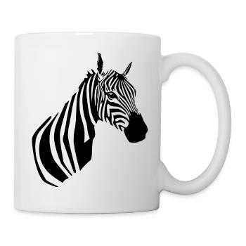 Zebra T-shirt - Tasse - Weiß - Rechts