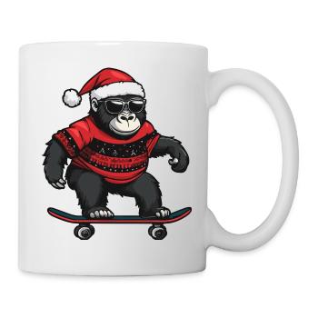Gorilla Christmas Funny - Mug - white - Right