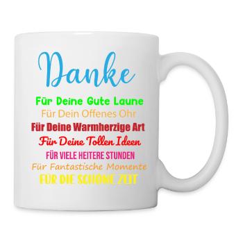 Kollegen Arbeitkollegen Danke Spruch Geschenk - Tasse - Weiß - Rechts
