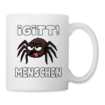 Funny yuck! Humans Spider - Mug - white - Right