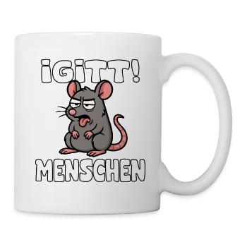 Rat avec Langue iGITt HUMANS - Mug blanc - blanc - Droite