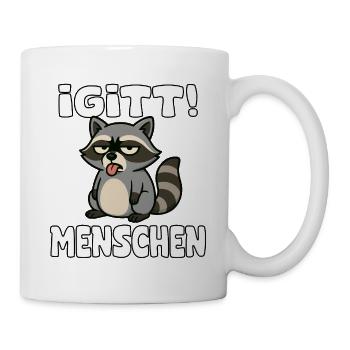 Igit raton laveur disant humain - Mug blanc - blanc - Droite
