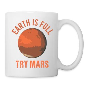 Mars Planet Space Vintage Rocket - Mug - white - Right