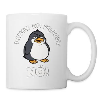 Avant de demander à Manchot de Basse-Autriche - Mug blanc - blanc - Droite