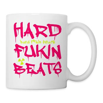 Hard Fukin Beats Graffiti Tee - Tasse - Weiß - Rechts