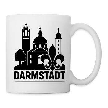 Darmstadt Landmark Silhouette - Mug - white - Right