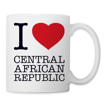 I love Central African Republic - Tasse - Weiß - Rechts