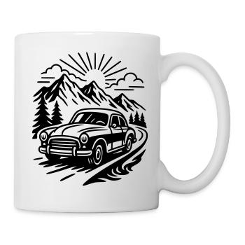 Vintage car - Mug - white - Right