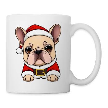 French Bulldog as Santa Claus Christmas - Mug - white - Right