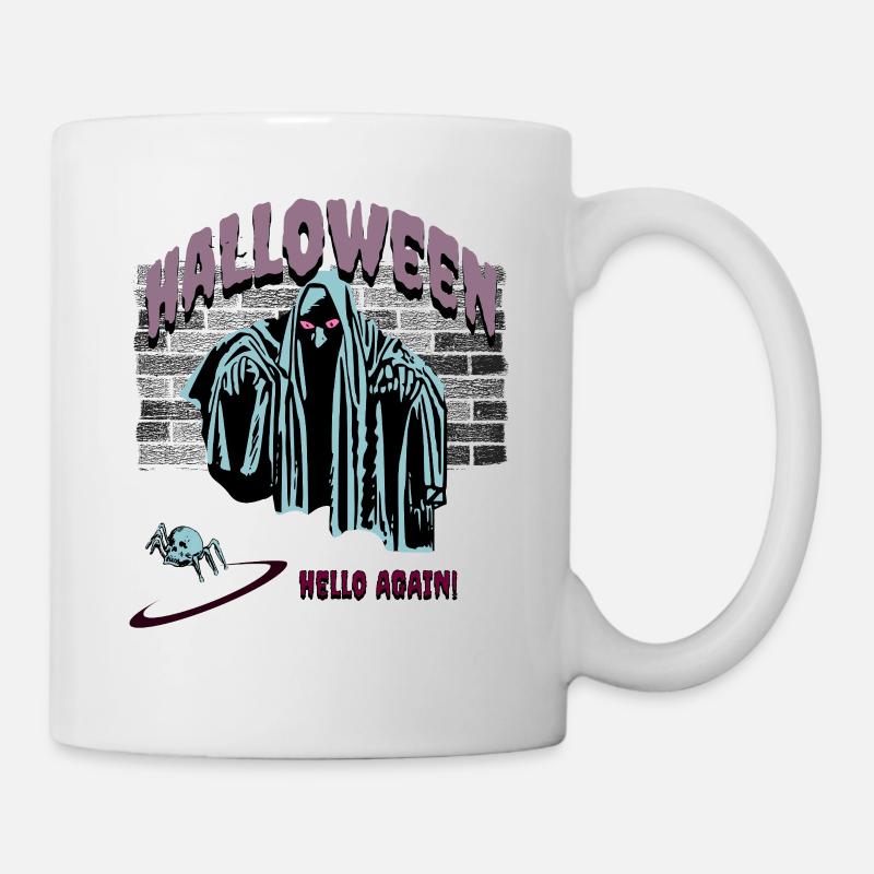 Le réveil fantôme d’Halloween - Mug blanc - blanc