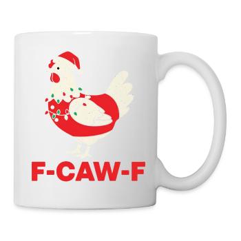 F-CAW-F Chicken Christmas Crazy Croaking Gifted - Mug - white - Right