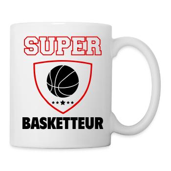Super basketteur, fête des pères, noël - Mug blanc - blanc - Droite