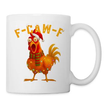 F-CAW-F Poulet Noël Humour - Mug blanc - blanc - Droite