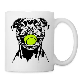 Staffordshire Bull Terrier Balljunkie Wilsigns - Tasse - Weiß - Rechts