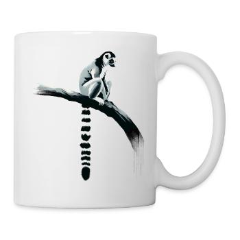 ring-tailed lemur - Mug - white - Right