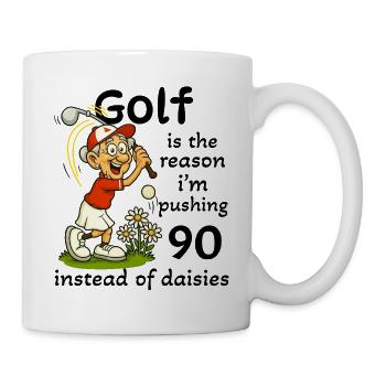 Golf - Pushing 90 - Woman - Mug - white - Right
