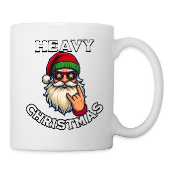 Heavy Christmas Rock Santa Lustiges Weihnachten - Tasse - Weiß - Rechts