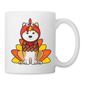 Akita Inu Thanksgiving Mignon amoureux des chiens d’automne - Mug blanc - blanc - Droite