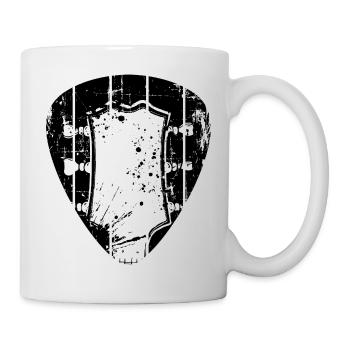 Guitar retro pick - Mug - white - Right