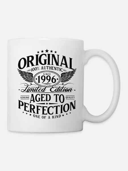 Original 1996 Jahrgang Geburtstag Geschenk Retro - Tasse - Weiß