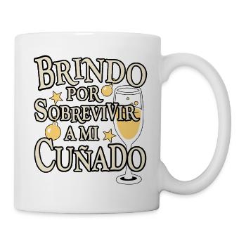 Ich stoße darauf an, dass ich meinen Schwager überlebt habe - Tasse - Weiß - Rechts