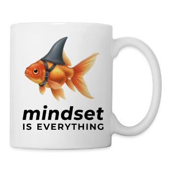 Goldfish Mindset Helm - Tasse - Weiß - Rechts