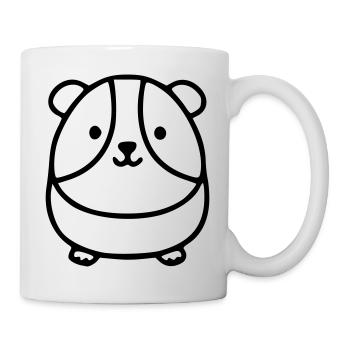Mignon cochon d’Inde rond | Kawaii - Mug blanc - blanc - Droite