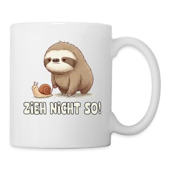 Ziehen Nicht So Sloth Cartoon - Tasse - Weiß - Rechts