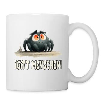 Funny yuck! Humans Spider - Mug - white - Right