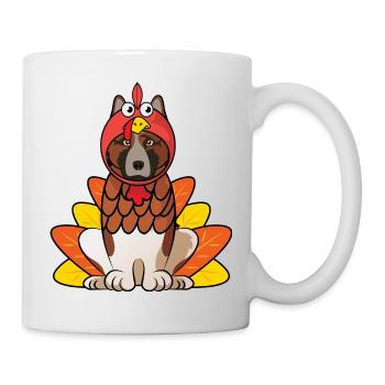 American Akita Thanksgiving Chien Costume Tenue pour animaux de compagnie - Mug blanc - blanc - Droite
