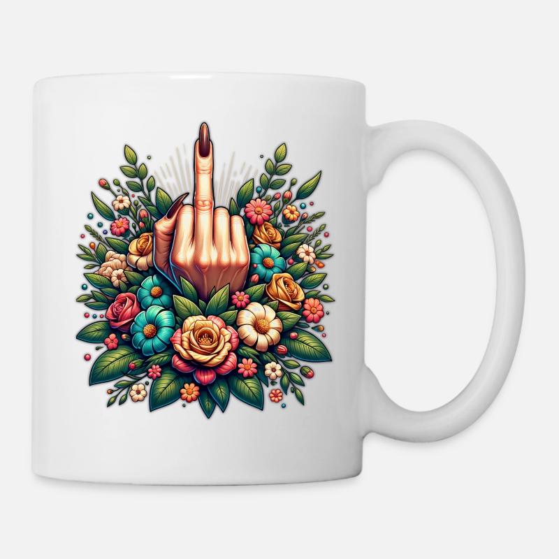 Rébellion florale - Mug blanc - blanc