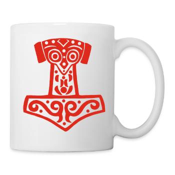 Thor's Hammer (Red) - Mug - white - Right