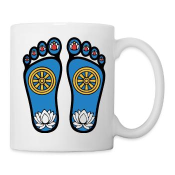 Pieds de Bouddha - Mug blanc - blanc - Droite