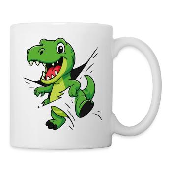 Comic Dino – Für kleine Forscher & Entdecker - Tasse - Weiß - Rechts