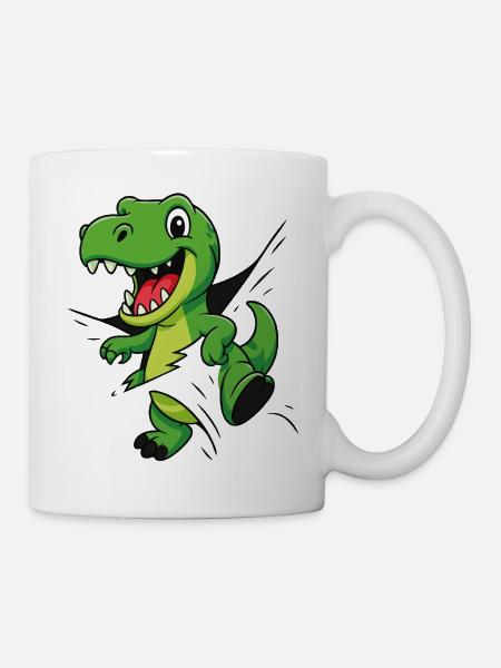 Comic Dino – Für kleine Forscher & Entdecker - Tasse - Weiß