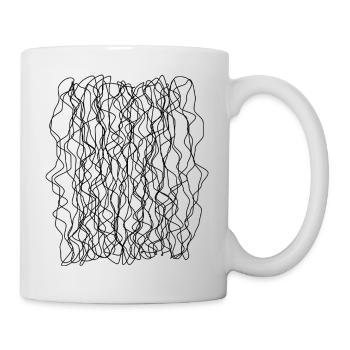 Design der wirbelnden Linien - Tasse - Weiß - Rechts
