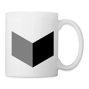 Geometrische Würfel-Silhouette - Tasse - Weiß - Rechts