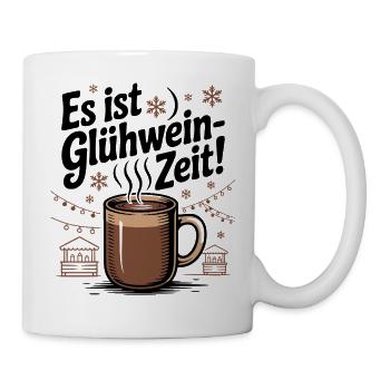 Es ist Glühweinzeit! - Tasse - Weiß - Rechts