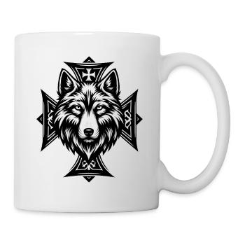 Wolfshead Kreuzornament - Tasse - Weiß - Rechts