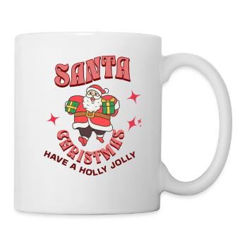 Santa Gifts Cartoon Christmas Scene - Mug - white - Right