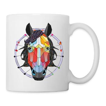 Tête de cheval - Mug blanc - blanc - Droite